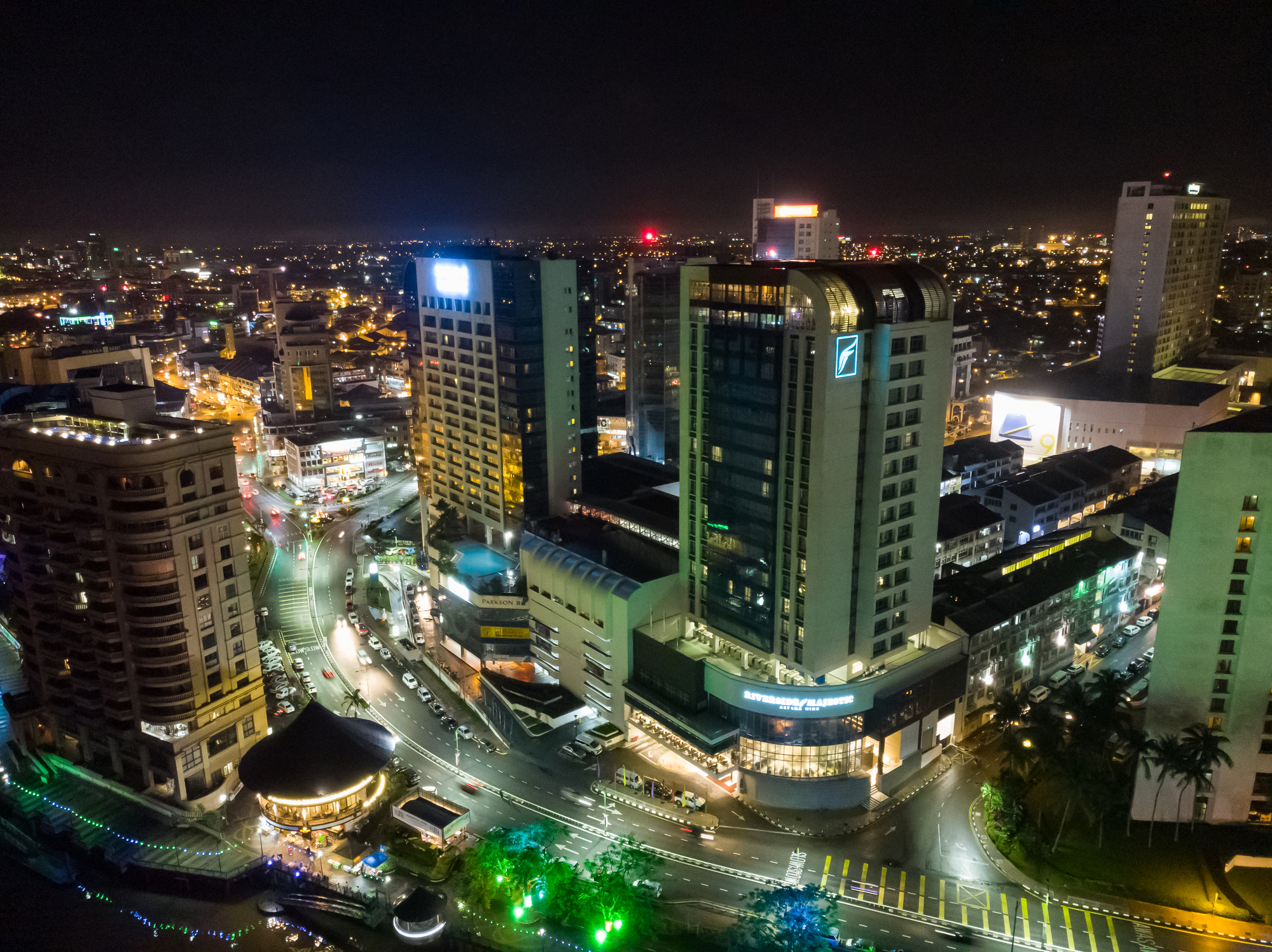 Kuching CIty aerial view